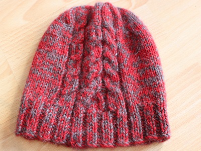 Three cabled hat